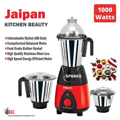 Jaipan Kitchen Beauty 1000W Mixer Grinder Blender